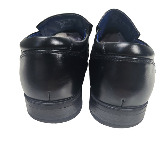 SM New York Shoes Mens Size 8.5 Slip On Loafer Black Manmade Finn - Picture 5 of 11